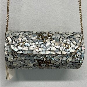 Antik Kraft | Silver Mosaic Mother Of Pearl w/ Crossbody Chain✨🐚